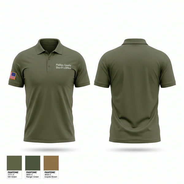 Short Sleeve Performance Polo, Phillips County Sheriff's Office, Police, Teamtime, Team time, sublimation, custom sports apparel, team uniforms, spirit wear, spiritwear, sports uniforms, custom shirts, team store, custom team store, fundraiser sports, apparel fundraiser