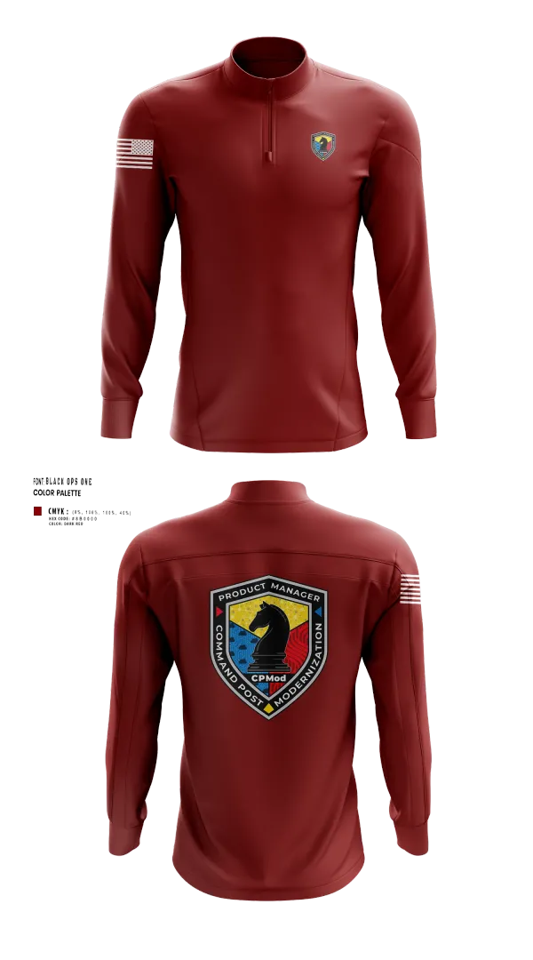 Quarter Zip Jacket, Command Post Modernization, , Teamtime, Team time, sublimation, custom sports apparel, team uniforms, spirit wear, spiritwear, sports uniforms, custom shirts, team store, custom team store, fundraiser sports, apparel fundraiser