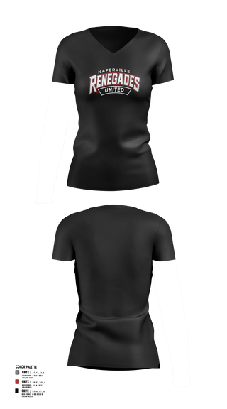 Womens Short Sleeve Vneck Shirt, Naperville Renegades, Baseball, Teamtime, Team time, sublimation, custom sports apparel, team uniforms, spirit wear, spiritwear, sports uniforms, custom shirts, team store, custom team store, fundraiser sports, apparel fundraiser