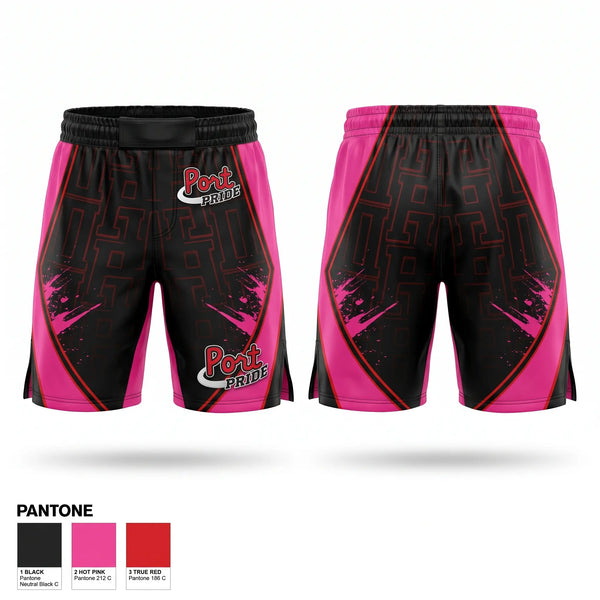 Fight Shorts, Port Jervis High School Wrestling, Wrestling, Teamtime, Team time, sublimation, custom sports apparel, team uniforms, spirit wear, spiritwear, sports uniforms, custom shirts, team store, custom team store, fundraiser sports, apparel fundraiser