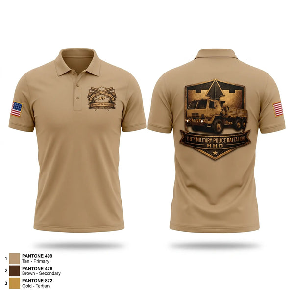 Short Sleeve Performance Polo, 118th Military Police Battalion, National Guard, Teamtime, Team time, sublimation, custom sports apparel, team uniforms, spirit wear, spiritwear, sports uniforms, custom shirts, team store, custom team store, fundraiser sports, apparel fundraiser