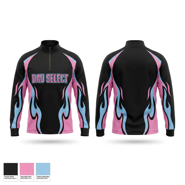 Quarter Zip Jacket, BAU SELECT, Men's Basketball, Teamtime, Team time, sublimation, custom sports apparel, team uniforms, spirit wear, spiritwear, sports uniforms, custom shirts, team store, custom team store, fundraiser sports, apparel fundraiser