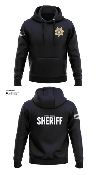 Hoodie, Butler County Sheriff’s Department, Police, Teamtime, Team time, sublimation, custom sports apparel, team uniforms, spirit wear, spiritwear, sports uniforms, custom shirts, team store, custom team store, fundraiser sports, apparel fundraiser