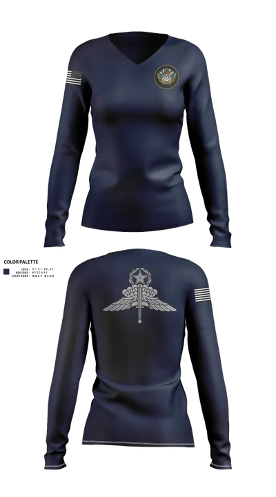 JCU 40817356 Women's Long Sleeve V-neck Shirt - 44