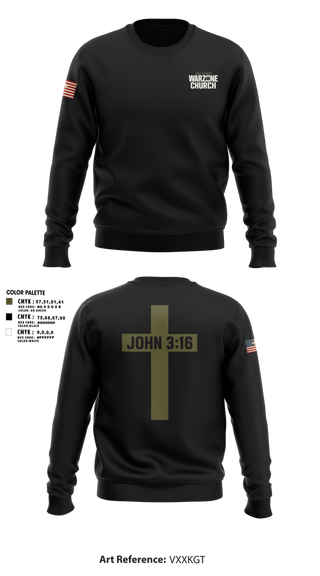Crew Neck Sweatshirt, Warzone Church, , Teamtime, Team time, sublimation, custom sports apparel, team uniforms, spirit wear, spiritwear, sports uniforms, custom shirts, team store, custom team store, fundraiser sports, apparel fundraiser