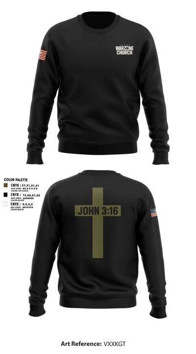 Warzone Church 33151394 Crew Neck Sweatshirt - 3