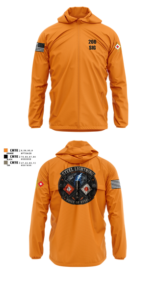 Windbreaker, 206 Steel Lightning, Army, Teamtime, Team time, sublimation, custom sports apparel, team uniforms, spirit wear, spiritwear, sports uniforms, custom shirts, team store, custom team store, fundraiser sports, apparel fundraiser