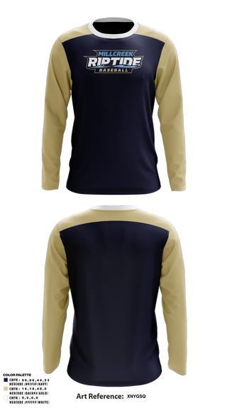 Long Sleeve Performance Shirt, Millcreek Riptide, Baseball, Teamtime, Team time, sublimation, custom sports apparel, team uniforms, spirit wear, spiritwear, sports uniforms, custom shirts, team store, custom team store, fundraiser sports, apparel fundraiser