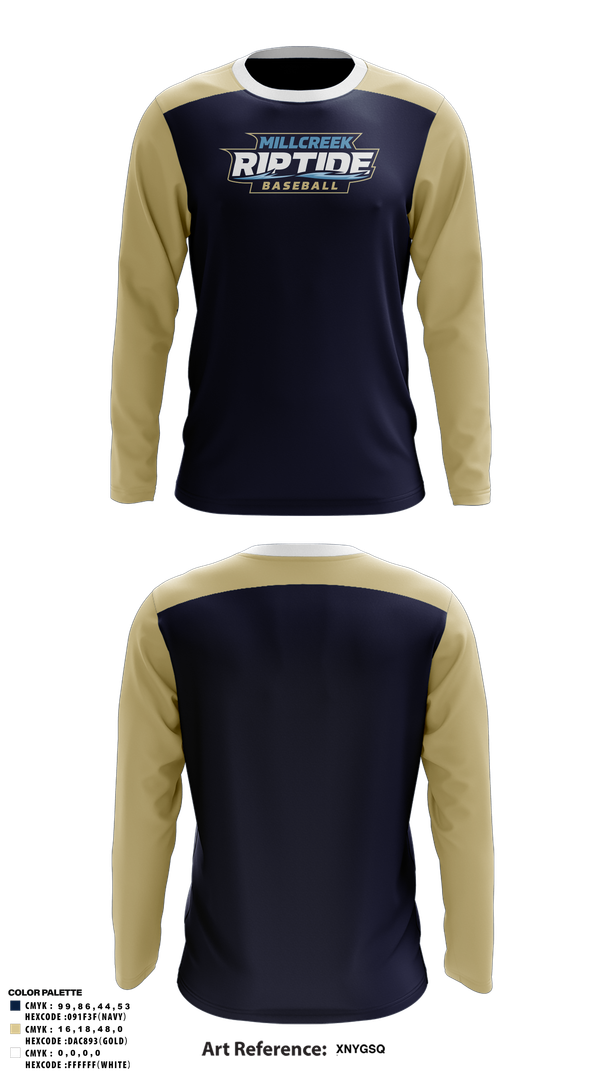 Long Sleeve Performance Shirt, Millcreek Riptide, Baseball, Teamtime, Team time, sublimation, custom sports apparel, team uniforms, spirit wear, spiritwear, sports uniforms, custom shirts, team store, custom team store, fundraiser sports, apparel fundraiser