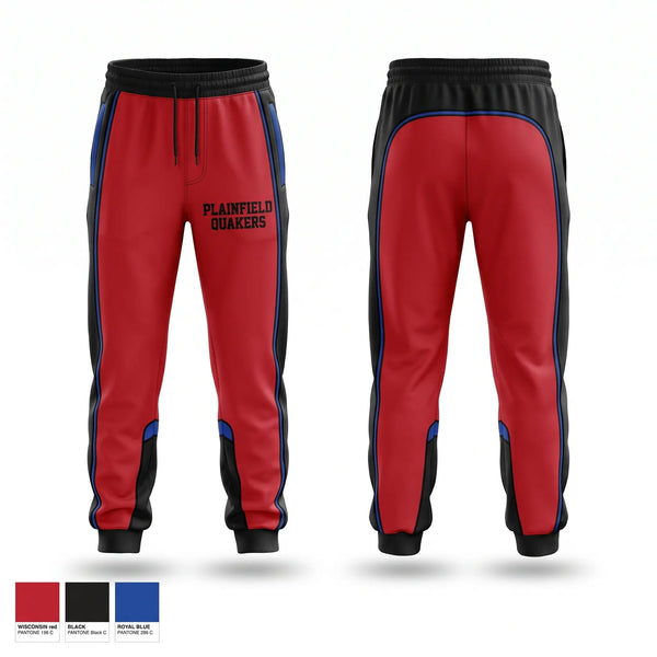 Sweatpants, Plainfield Quakers, Wrestling, Teamtime, Team time, sublimation, custom sports apparel, team uniforms, spirit wear, spiritwear, sports uniforms, custom shirts, team store, custom team store, fundraiser sports, apparel fundraiser