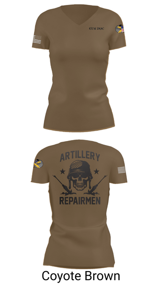 Womens Short Sleeve Vneck Shirt, ARMT 1-320th Field Artillery, Army, Teamtime, Team time, sublimation, custom sports apparel, team uniforms, spirit wear, spiritwear, sports uniforms, custom shirts, team store, custom team store, fundraiser sports, apparel fundraiser