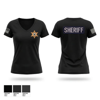Womens Short Sleeve Vneck Shirt, Jefferson County Sheriff SSO, Police, Teamtime, Team time, sublimation, custom sports apparel, team uniforms, spirit wear, spiritwear, sports uniforms, custom shirts, team store, custom team store, fundraiser sports, apparel fundraiser