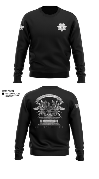 Crew Neck Sweatshirt, Harris county pct 1 swat, Police, Teamtime, Team time, sublimation, custom sports apparel, team uniforms, spirit wear, spiritwear, sports uniforms, custom shirts, team store, custom team store, fundraiser sports, apparel fundraiser