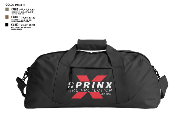 Duffle Bag, SPRINX FIRE PROTECTION, , Teamtime, Team time, sublimation, custom sports apparel, team uniforms, spirit wear, spiritwear, sports uniforms, custom shirts, team store, custom team store, fundraiser sports, apparel fundraiser
