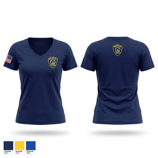 Womens Short Sleeve Vneck Shirt, Monroe police department, Police, Teamtime, Team time, sublimation, custom sports apparel, team uniforms, spirit wear, spiritwear, sports uniforms, custom shirts, team store, custom team store, fundraiser sports, apparel fundraiser