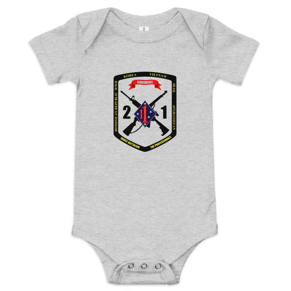 2nd Battalion, 1st Marine Regiment 96823879 Baby short sleeve one piece-1