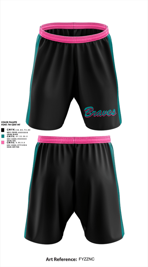 Athletic Shorts With Pockets, Salina Braves, Softball, Teamtime, Team time, sublimation, custom sports apparel, team uniforms, spirit wear, spiritwear, sports uniforms, custom shirts, team store, custom team store, fundraiser sports, apparel fundraiser