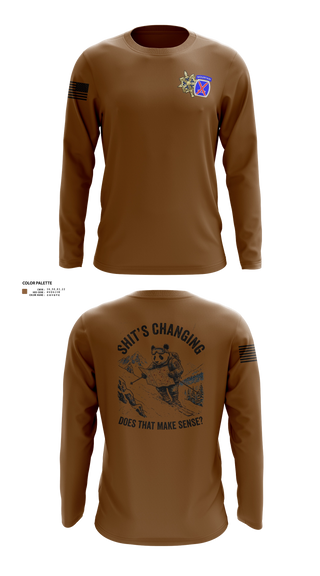 Long Sleeve Performance Shirt, 10th MTN, G2 ACE, Army, Teamtime, Team time, sublimation, custom sports apparel, team uniforms, spirit wear, spiritwear, sports uniforms, custom shirts, team store, custom team store, fundraiser sports, apparel fundraiser