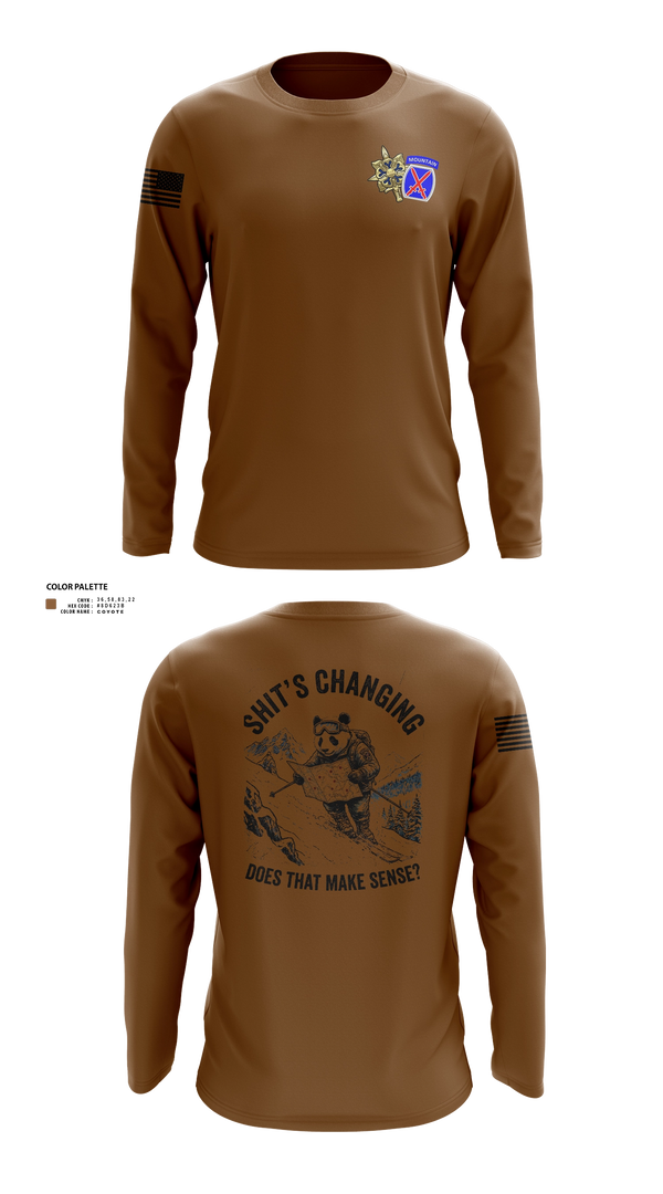 Long Sleeve Performance Shirt, 10th MTN, G2 ACE, Army, Teamtime, Team time, sublimation, custom sports apparel, team uniforms, spirit wear, spiritwear, sports uniforms, custom shirts, team store, custom team store, fundraiser sports, apparel fundraiser