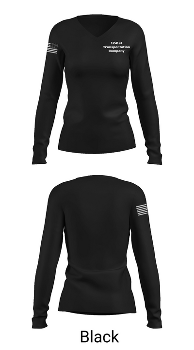 1241st Transportation Company 55328678 Women's Long Sleeve V-neck Shirt - 35