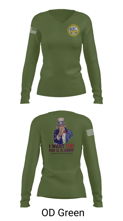 US Army I Want You 76454793 Women's Long Sleeve V-neck Shirt - 57