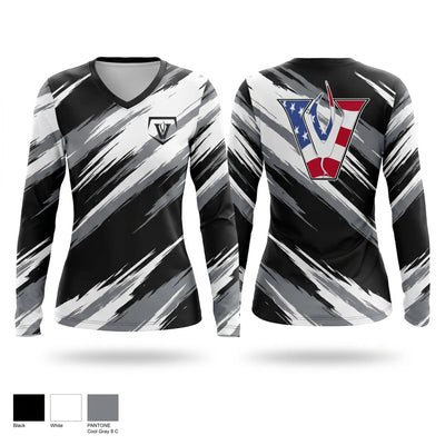 Vandegrift High School Baseball Women's Long Sleeve V-neck Shirt - 1