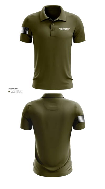North Bangor Fire Company 17816938 Short Sleeve Performance Polo - 21