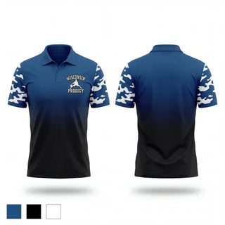 Short Sleeve Performance Polo, Wisconsin Prodigy, Men's Basketball, Teamtime, Team time, sublimation, custom sports apparel, team uniforms, spirit wear, spiritwear, sports uniforms, custom shirts, team store, custom team store, fundraiser sports, apparel fundraiser