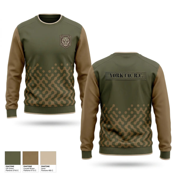 Crew Neck Sweatshirt, York County Rhinos, Rugby, Teamtime, Team time, sublimation, custom sports apparel, team uniforms, spirit wear, spiritwear, sports uniforms, custom shirts, team store, custom team store, fundraiser sports, apparel fundraiser
