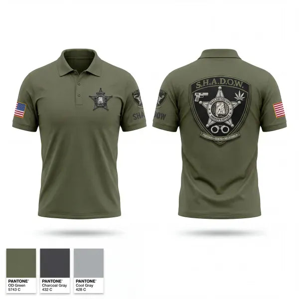 Short Sleeve Performance Polo, SHADOW, Police, Teamtime, Team time, sublimation, custom sports apparel, team uniforms, spirit wear, spiritwear, sports uniforms, custom shirts, team store, custom team store, fundraiser sports, apparel fundraiser