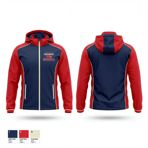 Windbreaker, Frontier Redhawks, Softball, Teamtime, Team time, sublimation, custom sports apparel, team uniforms, spirit wear, spiritwear, sports uniforms, custom shirts, team store, custom team store, fundraiser sports, apparel fundraiser