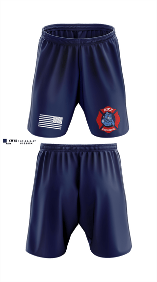 Athletic Shorts With Pockets, Rice Fire Dept, Fire Department, Teamtime, Team time, sublimation, custom sports apparel, team uniforms, spirit wear, spiritwear, sports uniforms, custom shirts, team store, custom team store, fundraiser sports, apparel fundraiser