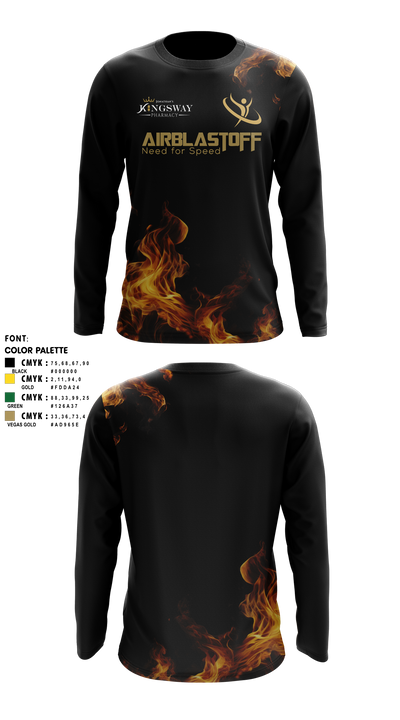 Airblastoff Lions 14236654 Long Sleeve Performance Shirt 15