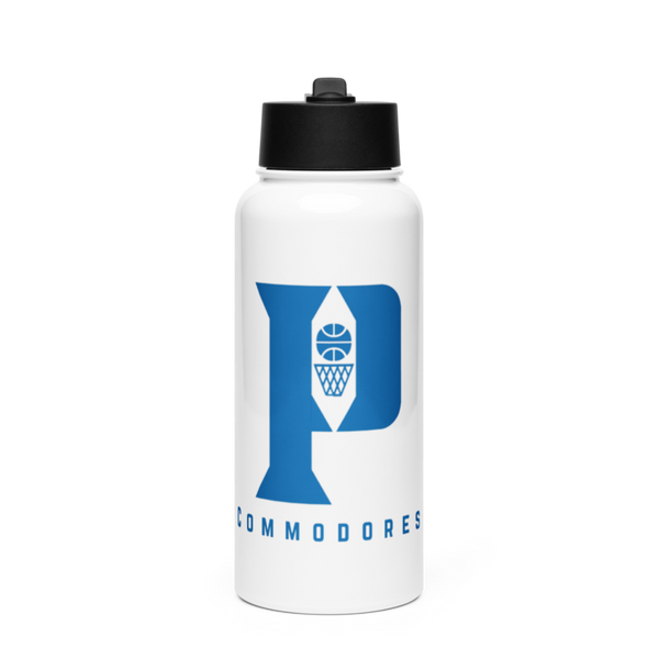 Perry High School Commodores Stainless Steel Water Bottle with a Straw Lid