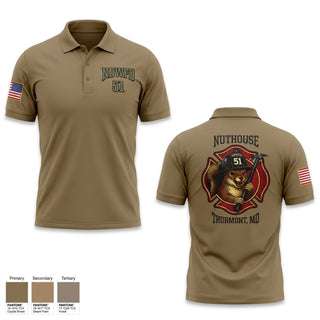 Short Sleeve Performance Polo, NDWFD 51, Navy, Teamtime, Team time, sublimation, custom sports apparel, team uniforms, spirit wear, spiritwear, sports uniforms, custom shirts, team store, custom team store, fundraiser sports, apparel fundraiser