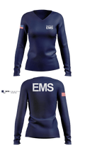Alexander City EMS 78716200 Women's Long Sleeve V-neck Shirt - 2