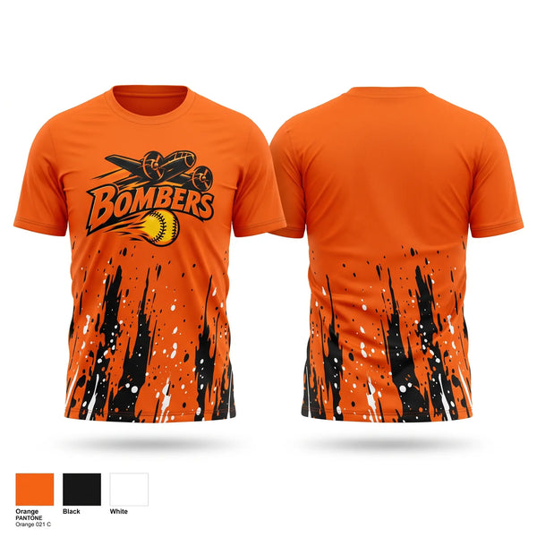 Short Sleeve Performance Shirt, Bombers, Softball, Teamtime, Team time, sublimation, custom sports apparel, team uniforms, spirit wear, spiritwear, sports uniforms, custom shirts, team store, custom team store, fundraiser sports, apparel fundraiser