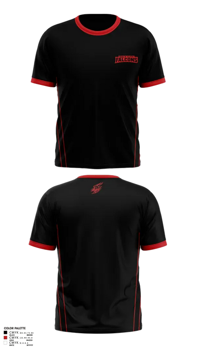 DALY CITY FALCONS 53622082 Short Sleeve Performance Shirt - 5