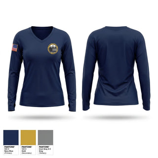Womens Long Sleeve Vneck Shirt, Taft Police, Police, Teamtime, Team time, sublimation, custom sports apparel, team uniforms, spirit wear, spiritwear, sports uniforms, custom shirts, team store, custom team store, fundraiser sports, apparel fundraiser