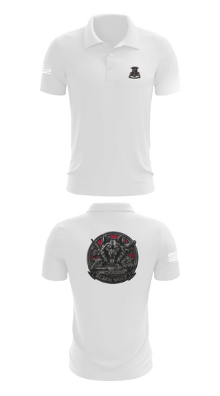 Short Sleeve Performance Polo, Black Wolf Company, 3-67 AR, Army, Teamtime, Team time, sublimation, custom sports apparel, team uniforms, spirit wear, spiritwear, sports uniforms, custom shirts, team store, custom team store, fundraiser sports, apparel fundraiser