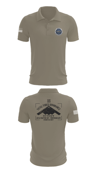 Short Sleeve Performance Polo, AFSA CHAPTER 881, Air Force, Teamtime, Team time, sublimation, custom sports apparel, team uniforms, spirit wear, spiritwear, sports uniforms, custom shirts, team store, custom team store, fundraiser sports, apparel fundraiser