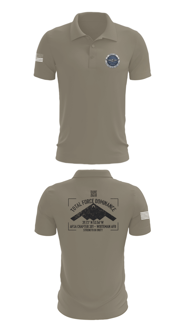 Short Sleeve Performance Polo, AFSA CHAPTER 881, Air Force, Teamtime, Team time, sublimation, custom sports apparel, team uniforms, spirit wear, spiritwear, sports uniforms, custom shirts, team store, custom team store, fundraiser sports, apparel fundraiser