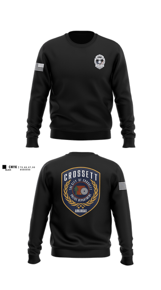 Crew Neck Sweatshirt, Crossett Police Department, Police, Teamtime, Team time, sublimation, custom sports apparel, team uniforms, spirit wear, spiritwear, sports uniforms, custom shirts, team store, custom team store, fundraiser sports, apparel fundraiser
