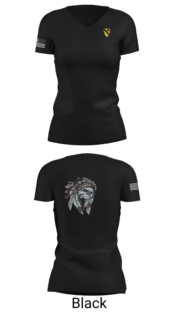 Womens Short Sleeve Vneck Shirt, 6-9 Cavalry Regiment, , Teamtime, Team time, sublimation, custom sports apparel, team uniforms, spirit wear, spiritwear, sports uniforms, custom shirts, team store, custom team store, fundraiser sports, apparel fundraiser