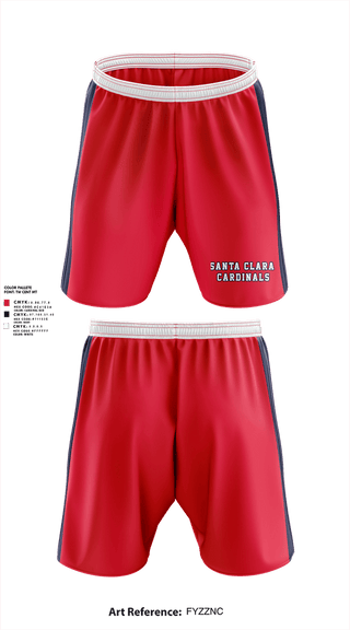 Athletic Shorts With Pockets, Santa Clara Cardinals, Baseball, Teamtime, Team time, sublimation, custom sports apparel, team uniforms, spirit wear, spiritwear, sports uniforms, custom shirts, team store, custom team store, fundraiser sports, apparel fundraiser