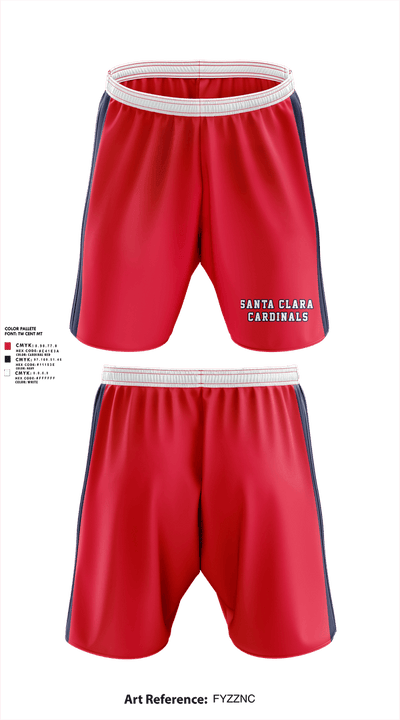 Santa Clara Cardinals 30017824 Athletic Shorts With Pockets - 1
