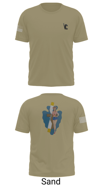 B Co 1/114th Maintenance 9686057 Short Sleeve Performance Shirt - 96
