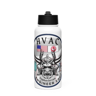 HVAC Stainless Steel Water Bottle with a Straw Lid