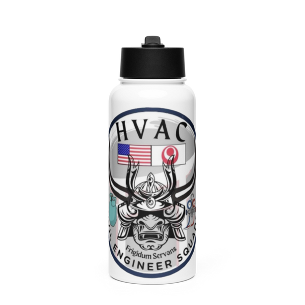 HVAC Stainless Steel Water Bottle with a Straw Lid