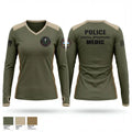 Muscogee Nation Police Tactical Medical team 86910263 Women's Long Sleeve V-neck Shirt - 1